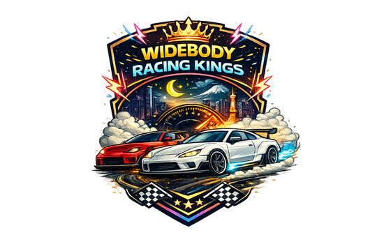 widebody racing kings, racing in action, widebody cars, street racing, drift culture, JDM culture, tuner cars, japanese automotive, sports cars, urban racing, modified vehicles, performance tuning, To