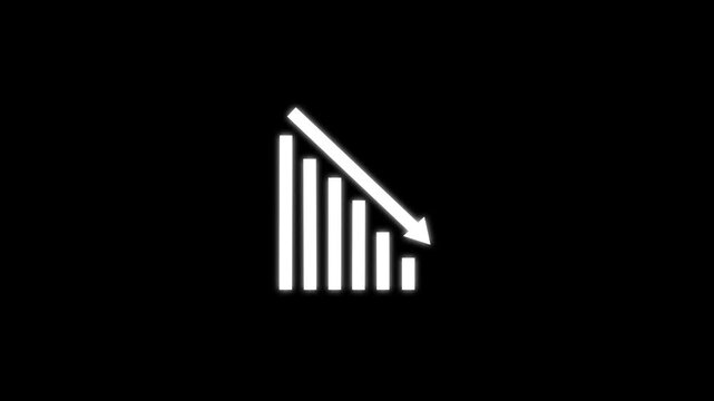 Abstract business graph icon animation background. Business growth concept in graph chart showing marketing sales profit increasing to future target. Growing business ideas. 4k video animation ,

