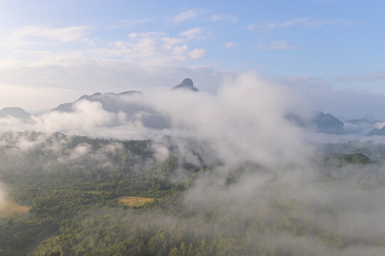 View for panorama in Vang Vieng, Laos.