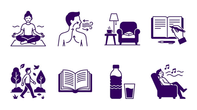 People relaxing in various positions.