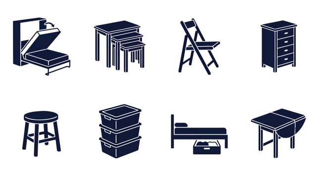 Collection of various furniture pieces.