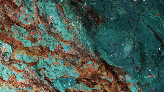 Rustic natural backdrop with intense blue and orange contrast.