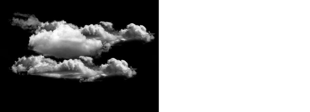 White fluffy clouds in a clear sky on a sunny day atmosphere transparent background