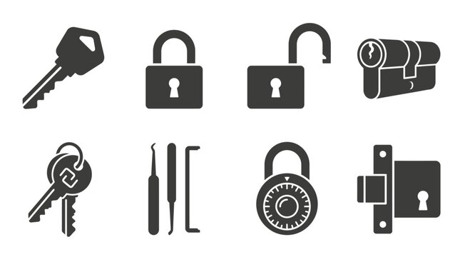 Locks and Keys Security Hardware.