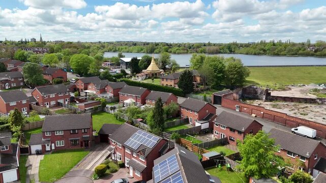Aerial Drone Flight from Ladywood to Edgbaston Reservoir in Birmingham UK