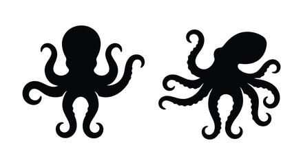 octopus silhouette high quality professional detailed modern elegant stylish clean © Mama