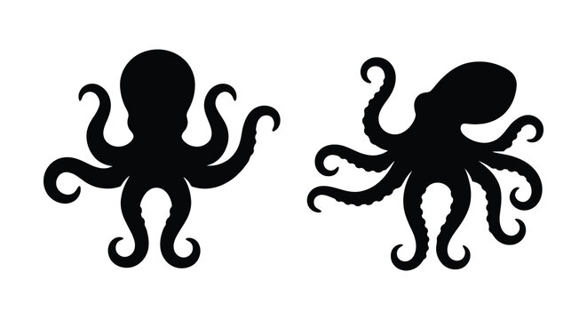 octopus silhouette high quality professional detailed modern elegant stylish clean