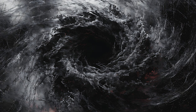 Top view of a dark swirling vortex or black hole