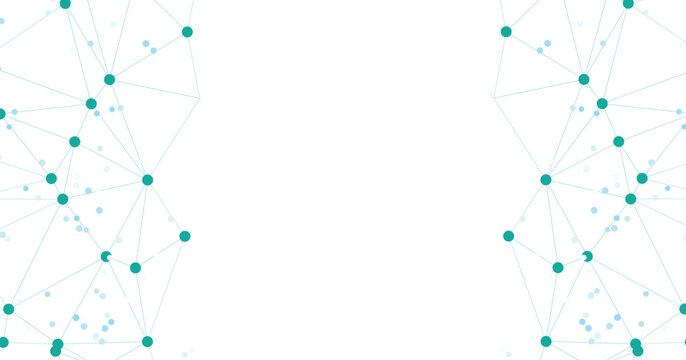 Teal network connections on transparent background vector graphic element