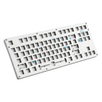 Matte White Barebones TKL Mechanical Keyboard Empty Kit
