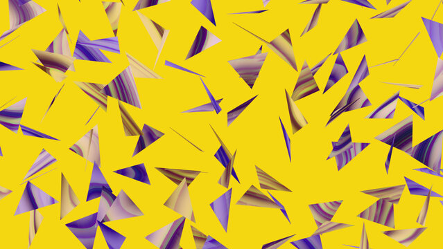Yellow polygonal background with sharp geometric fragments