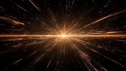Fototapeta premium Abstract background of light rays and particles moving through space