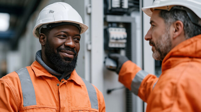 Electrical lockout tagout audit being conducted by plant safety manager photographing multi-lock hasp station on conveyor belt drive motor, candid unposed moment showing genuine concentration while 