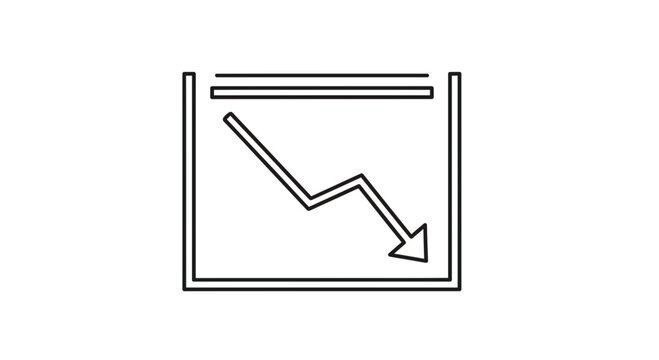 Business Downward Trend Graph Icon