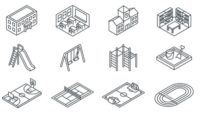 School and playground icons © MdRimon