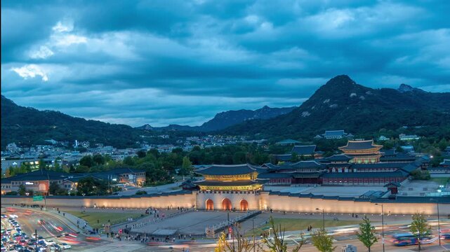 panoramic, tourist attractions in the city park of seoul City,
 Asia business concept image,panoramic modern cityscape building in korea. 