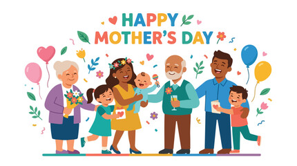 Fototapeta premium Vector people celebrating 