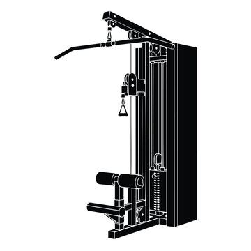 Silhouette lat pulldown machine for fitness and strength training.