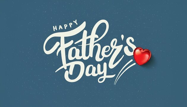 Elegant cursive script, complemented by a vibrant red heart, conveys a message of love and gratitude, celebrating the essence of fatherhood.