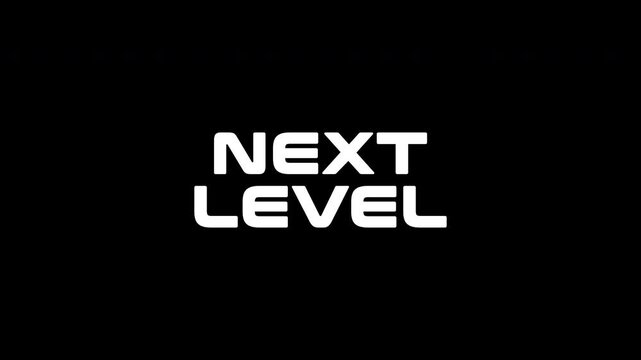 Modern logo design showcasing the phrase 'Next Level'