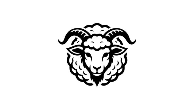 Lamb Vector Image, Cute Sheep Lamb vectors, Cartoon lamb jumping cheerfully in black and white outline. A cheerful cartoon lamb jumps playfully, lamb outline, Innocent lamb vector images & illustratio