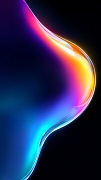 Smooth, flowing colors blend seamlessly to create a mesmerizing display. The vibrant hues dance against a deep backdrop, offering a tranquil and captivating atmosphere for any iPhone lockscreen