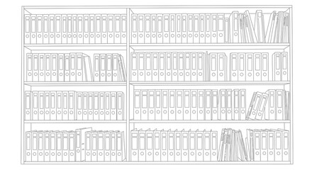 Dense bookshelves filled with volumes in a library or bookstore setting © MMHS_STUDIO