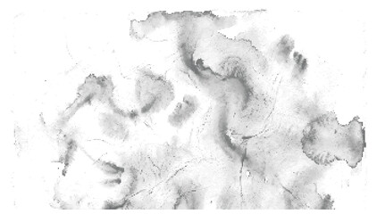 Fototapeta premium Monochrome watercolor splash vector background, abstract grey ink wash texture, smoky charcoal paint splatter on white, artistic grimy overlay