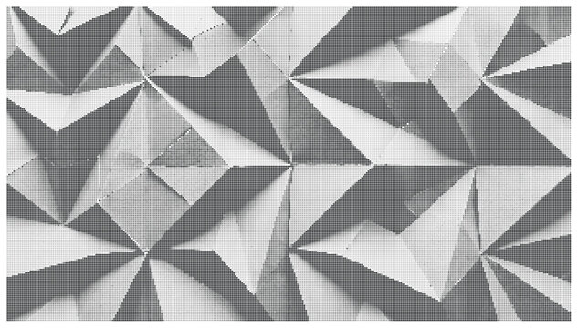 Geometric 3D paper texture background, abstract white origami pattern with sharp shadows, modern low poly architectural wall surface vector