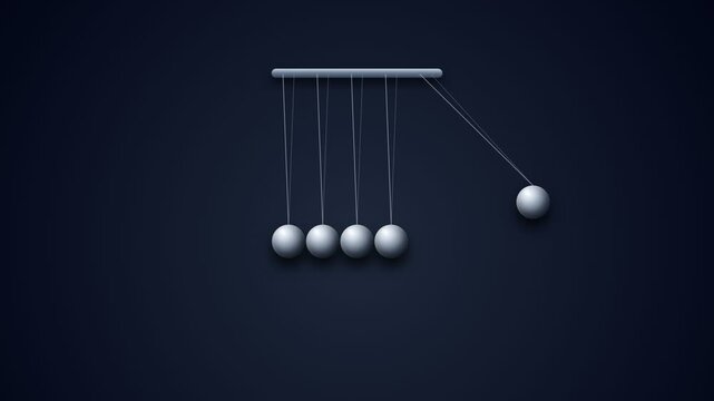 Newtons Cradle Premium Metal Energy Physics Loop