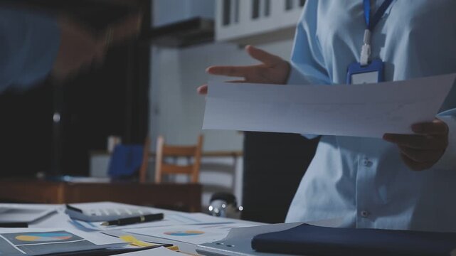 business man Auditor or internal revenue service staff checking annual financial statements company Audit &nbsp;Accounting tax.