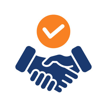 Agreement Simple Flat Icon Vector Illustration 