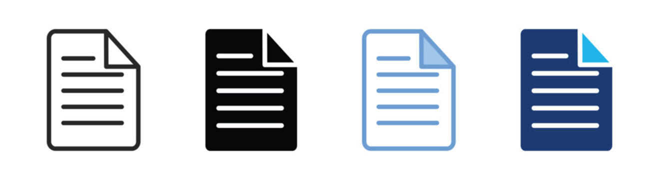 File icon set multiple style collection