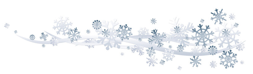 Fototapeta premium A winter blue background with the snowfall.