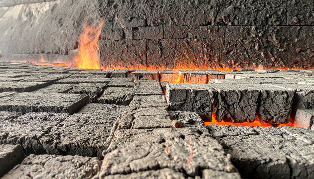 Rugged Refractory Material Background for High-Temperature Industrial Use