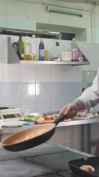 Process of cooking spaghetti
