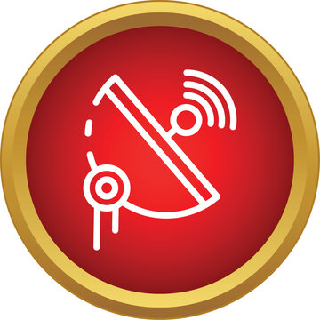 Satellite dish sending wireless signal, illustrating global communication and internet connection