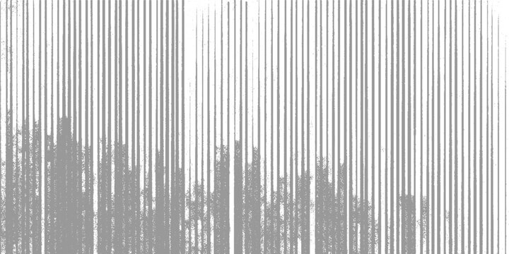 Gray vertical stripes with distressed textured pattern and scattered dots white lines