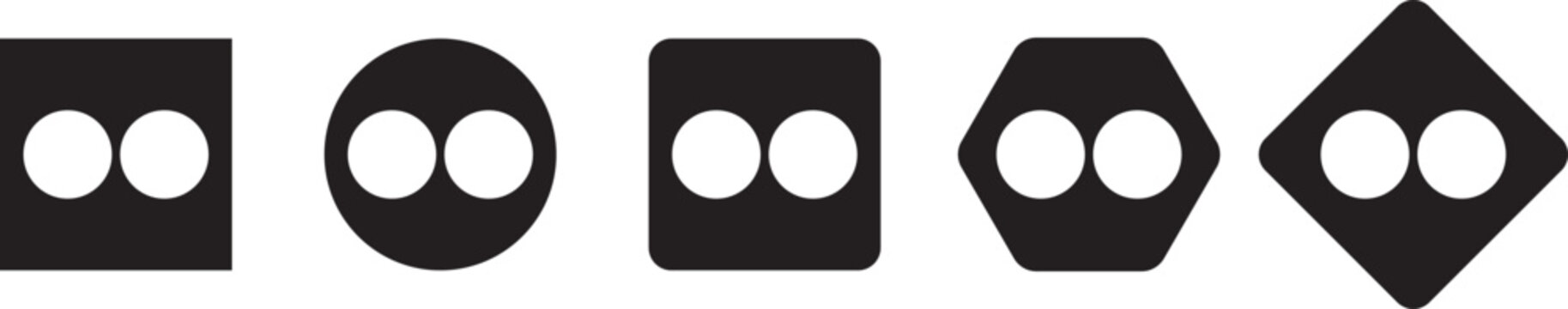 Flickr Photo Sharing Photography Platform Icon. Social media design concept. Set of Flickr logos. Social media app. Popular online photo-sharing site platform