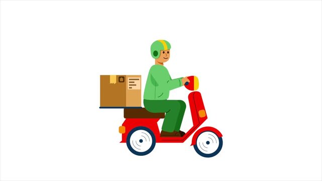 Courier Delivering Package