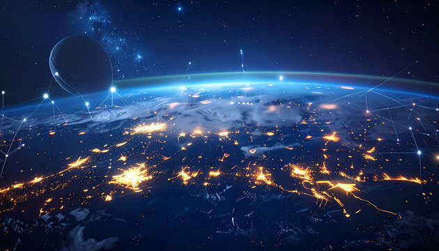 r&eacute;seau num&eacute;rique Terre et espace