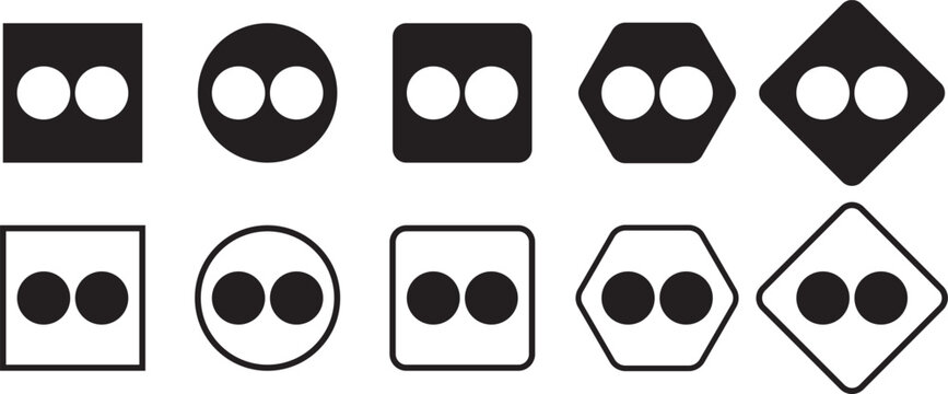 flickr logo icon. Flickr Photo Sharing Photography Platform Icon. Social media design concept. Set of Flickr logos. Social media app. Popular online photo-sharing site platform