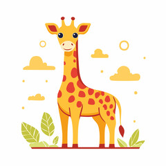 Obraz premium Cute Cartoon Giraffe Illustration