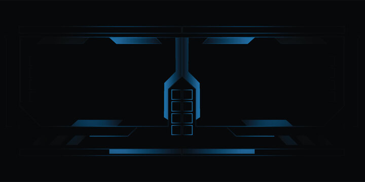 Futuristic HUD interface or text box frames vector illustration