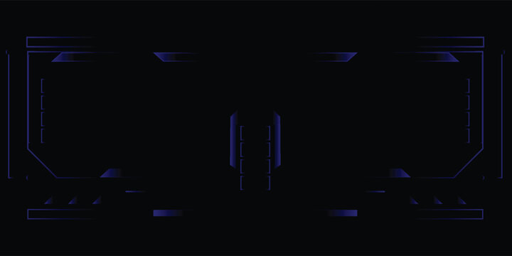 Futuristic HUD interface or text box frames vector illustration