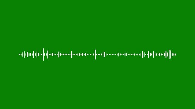 Modern white audio spectrum visualizer on green 4k background, abstract digital sound wave equalizer animation, seamless looping music visualizer, abstract music waveform, 4k video overlay.