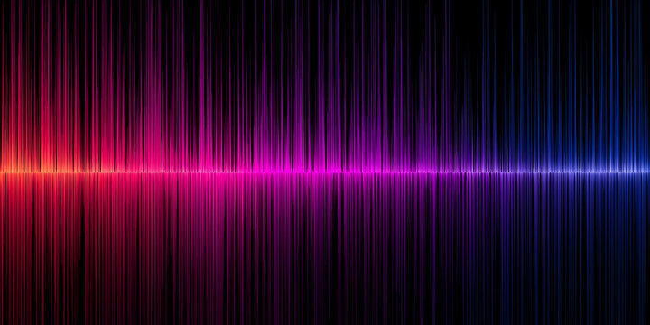 abstract visualization of cosmic microwave background radiation heat map with indigo and orange organic fluctuations