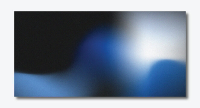 Abstract Grainy Gradient with Deep Blue and Ethereal White Light on Dark Background