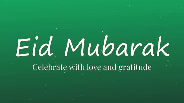 Eid mubarak greeting card animation, Eid mubarak text animation, Animated text wish for Eid Mubarak, Eid al Fitr and Eid al Adha celebrations
