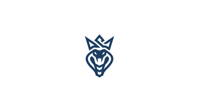 Stylized Cobra King Logo Icon - A Majestic Serpent Emblem for a Brand Identity